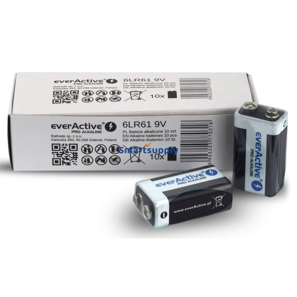 BATTERI R9/6LR61 9V PRO ALKALINE 10 PCS