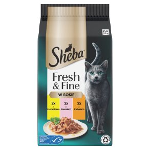 SHEBA Fresh & Fine Meat Dishes in Sauce - vd kattefoder - 6x50g