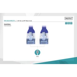 Patch cable U/UTP kat.5e PVC 0,5m bl�