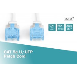 CAT 5e U-UTP patchkabel 5m hvid