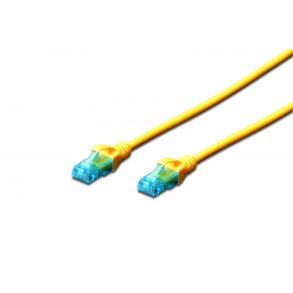 Patch cord U/UTP kat.5e PVC 5m gul