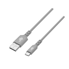 Kabel USB-USB C 2m silikone gr� Quick Charge