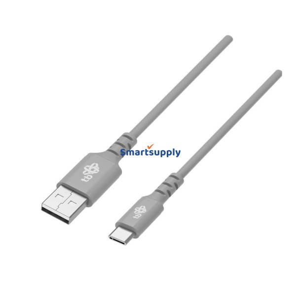 Kabel USB-USB C 2m silikone gr� Quick Charge