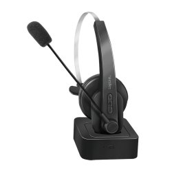 Bluetooth mono headset med opladningsstation