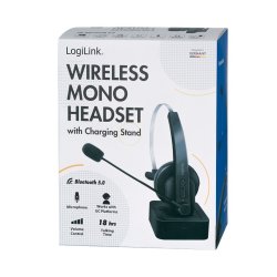 Bluetooth mono headset med opladningsstation