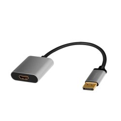 Displayport til HDMI adapter, 4K 60hz, alu, 0.15