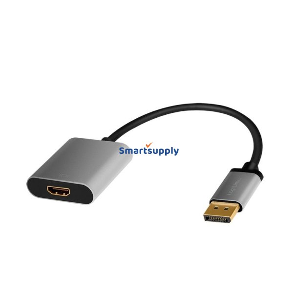 Displayport til HDMI adapter, 4K 60hz, alu, 0.15