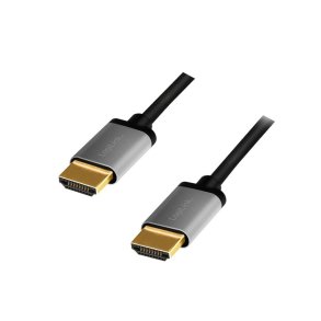 HDMI-kabel 4K/60Hz, alu, sort, 1m