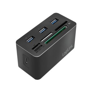 USB3.2 Gen 1 docking station, 8-port, mini, sort