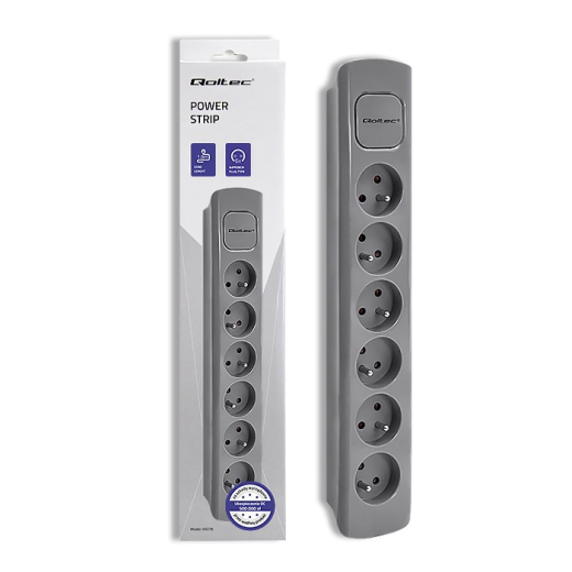 Str�mstikd�se 6 stik, 1.8m, Gr�