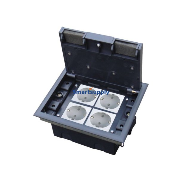 Gulvboks 4M (45x45) dybdejusterbar, til teknisk gulv (str�else valgfri)