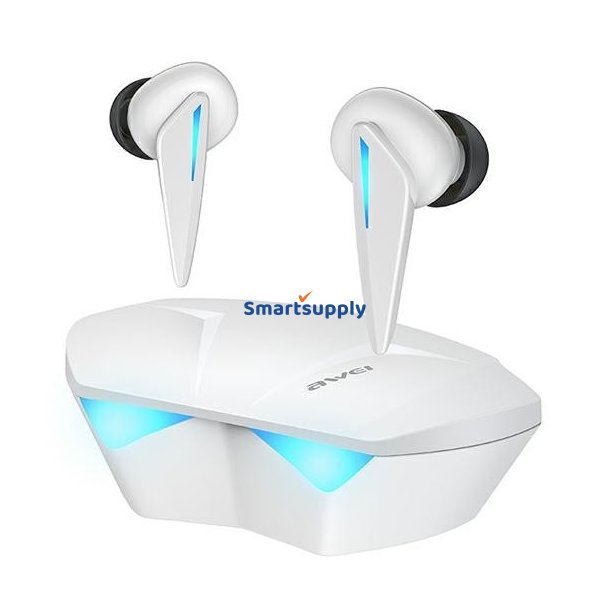 Bluetooth Hovedtelefoner 5.0 TWS Gaming T23 Hvid