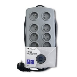 Oversp�ndingsbeskytter Quick Switch 8 stik 2,5m gr�