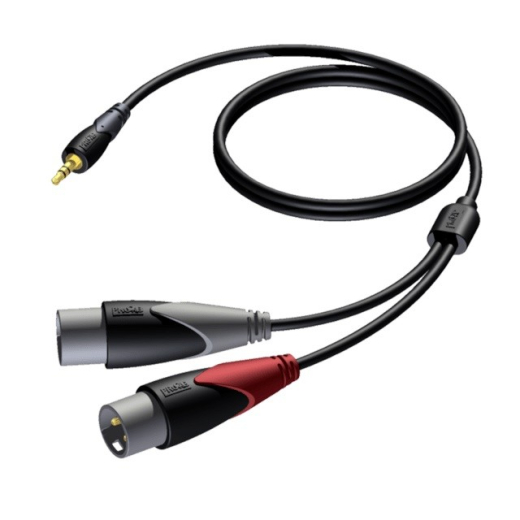 3,5 MM JACK HAN STEREO - 2X XLR HAN 3 M