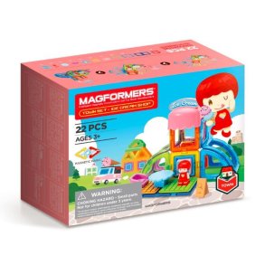 Magnetiske klodser S�t By - Isbutik 22 dele