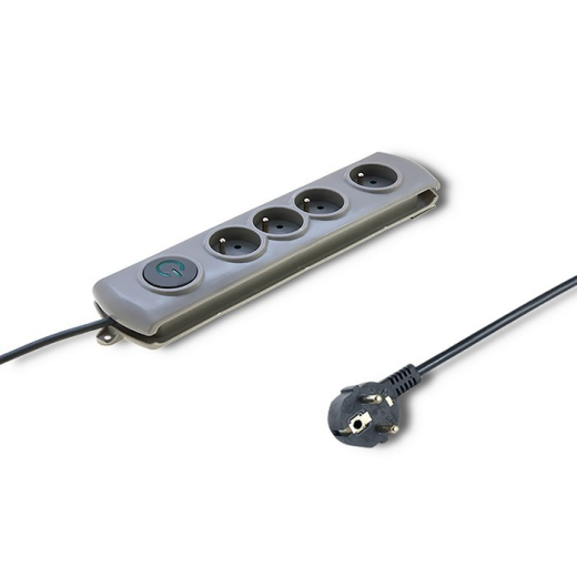 Oversp�ndingsbeskytter Quick Switch 4-stik 2,5m gr�