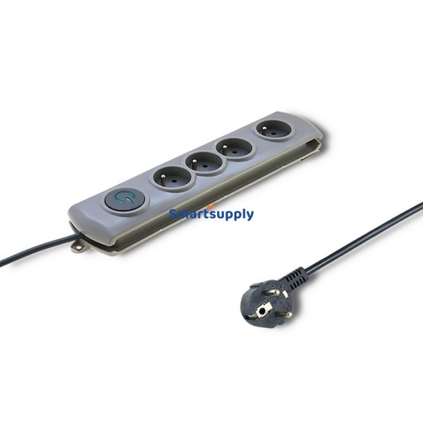 Oversp�ndingsbeskytter Quick Switch 4-stik 2,5m gr�