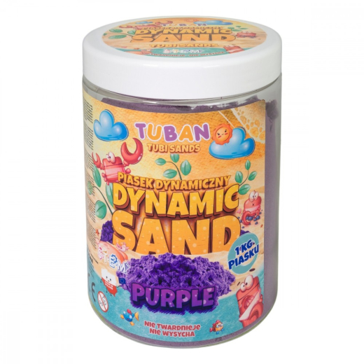 Dynamisk sand 1kg lilla
