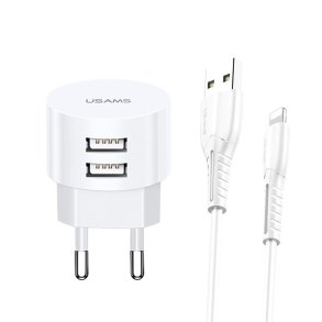 Lader T20 2xUSB 2,1A Lightning