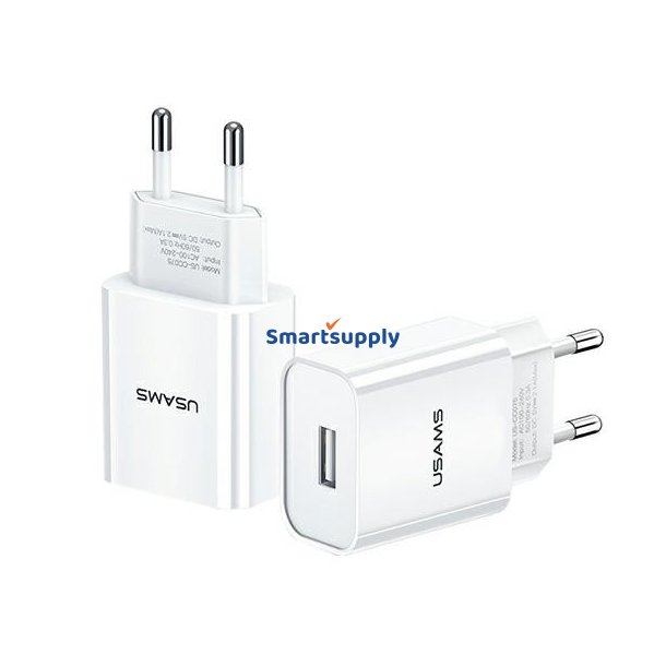 Lader T18 1xUSB 2,1A Kun Hoved