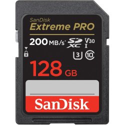 Extreme Pro SDXC 128GB 200/90 MB/s V30 UHS-I U