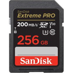 Extreme Pro SDXC 256GB 200/140 MB/s V30 UHS-I
