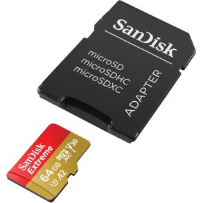 Extreme microSDXC 64GB 170/80 MB/s A2 V30 U3