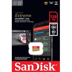 Extreme microSDXC 128GB 190/90 MB/s A2 V30 U3