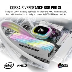 Memory DDR4 Vengeance RGB PRO SL 16GB/3200(2*8GB) Hvid