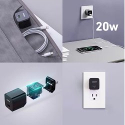 Mini netlader PA-Y20S Hvid 1xUSB-C 20W PD Power Delivery