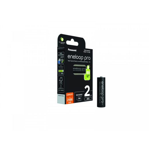 Eneloop PRO akku.AA 2500 mAh 2stk.BK-3HCDE/2BE