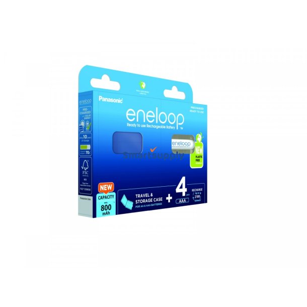 Eneloop batteri. AAA 800 mAh 4 stk.+box BK-4MCDEC4BE