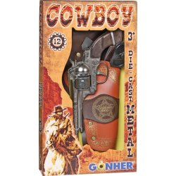 Gonher Metal revolver med hylster og b�lte