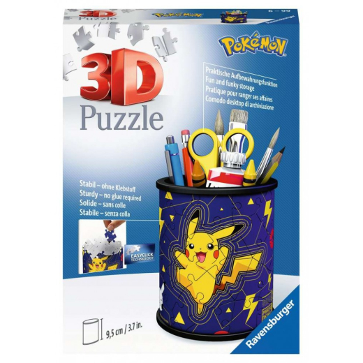Puzzle 57 elementer 3D Pikachu penholder