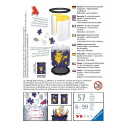 Puzzle 57 elementer 3D Pikachu penholder
