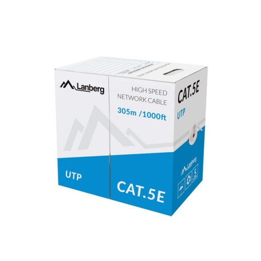 Kabel UTP Cat.5E CU 305 m drut gr�