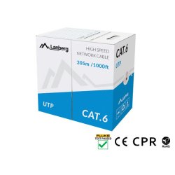 Kabel UTP Cat.6 CU 305 m ledning gr�