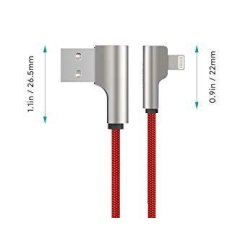 AUKEY CB-AL01 R�d OEM U SB - Lightning Nylon Ca