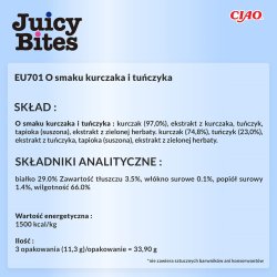 Inaba Juicy Bites Kylling Og Tun - Kattegodbidder - 3 X 11G