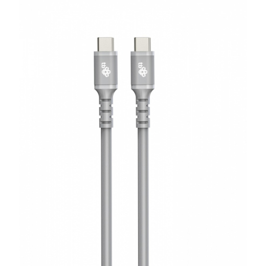 USB C - USB C kabel 1 m. silikone gr�