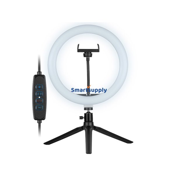 Ringlampe 26 cm med mini tripod