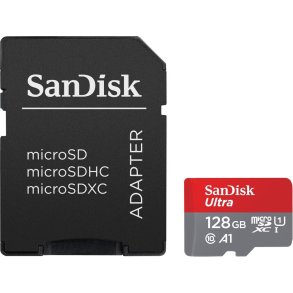 Ultra microSDXC kort 128GB 140MB/s A1 + Adapter SD
