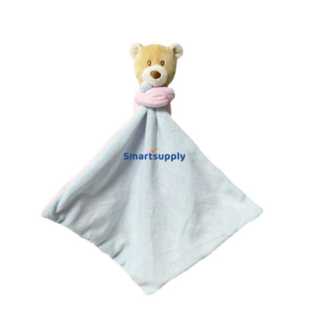 Krammebamse Teddy bj�rn Milus 25 cm lyser�d-bl�