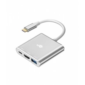 Adapter HUB USB C 3w1 - HDMI, USB, PD s�lv