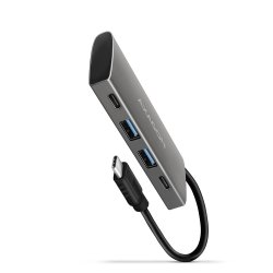 Hub HMC-4G2 2x USB-A + 2x USB-C, USB-C 3.2 Gen 2 10Gbps, 13cm USB-C kabel