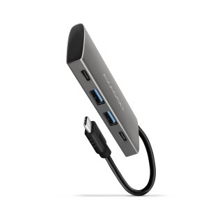 Hub HMC-4G2 2x USB-A + 2x USB-C, USB-C 3.2 Gen 2 10Gbps, 13cm USB-C kabel