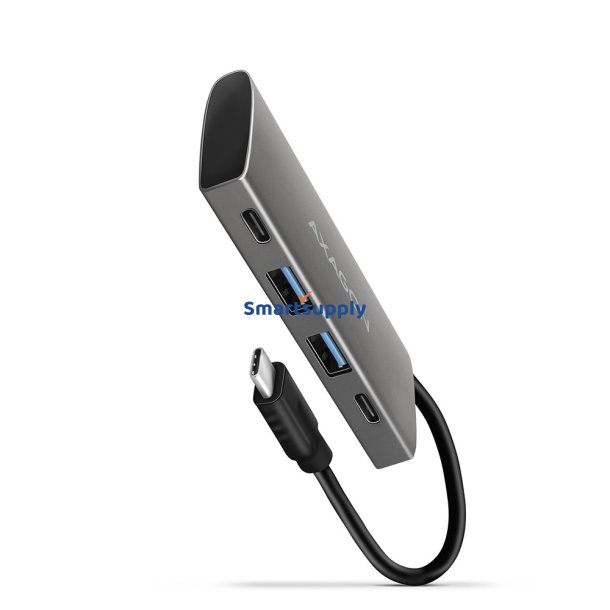 Hub HMC-4G2 2x USB-A + 2x USB-C, USB-C 3.2 Gen 2 10Gbps, 13cm USB-C kabel