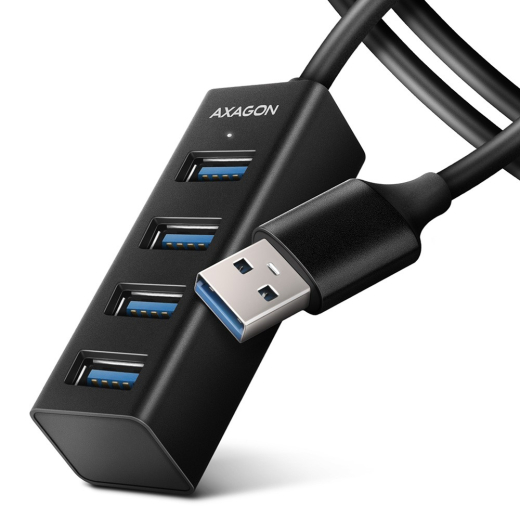 MINI hub HUE-M1AL 4x USB 3.2 Gen 1, metal, 1,2m USB-A kabel