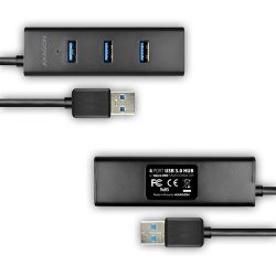 Ladehub HUE-S2B 4x USB 3.2 Gen 1, MicroUSB ladeconnector