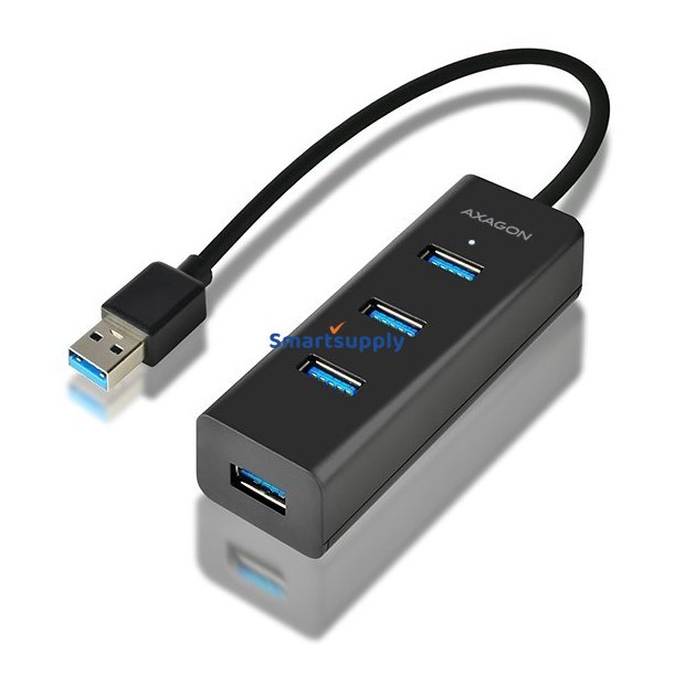 Ladehub HUE-S2B 4x USB 3.2 Gen 1, MicroUSB ladeconnector